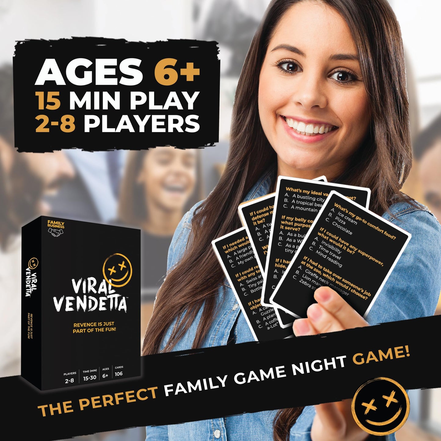 Slapburger Viral Vendetta Party Card Game – Easy, Hilarious Fun for 6+