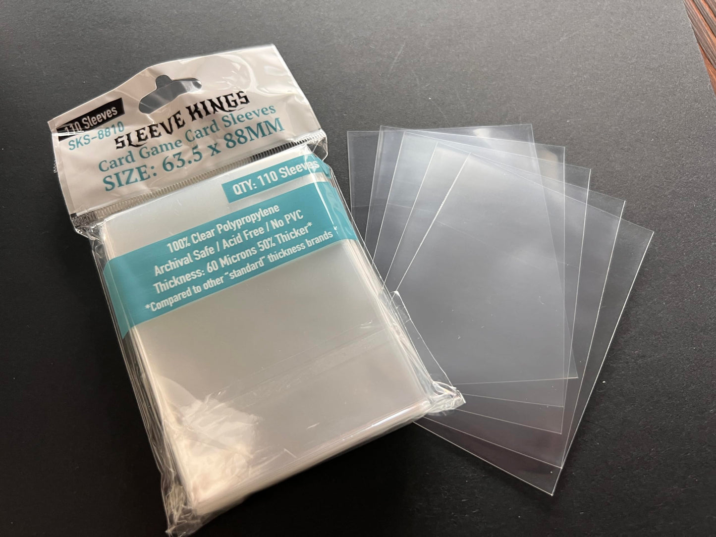 Sleeve Kings Card Game Card Sleeves 63.5 x 88 mm (4x110 Pack, 440 Sleeves)