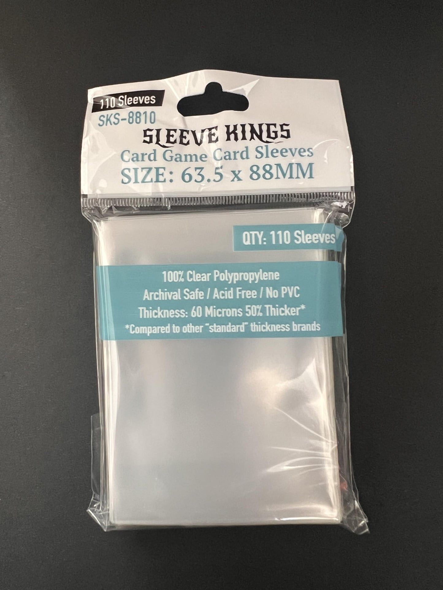 Sleeve Kings Card Game Card Sleeves 63.5 x 88 mm (4x110 Pack, 440 Sleeves)