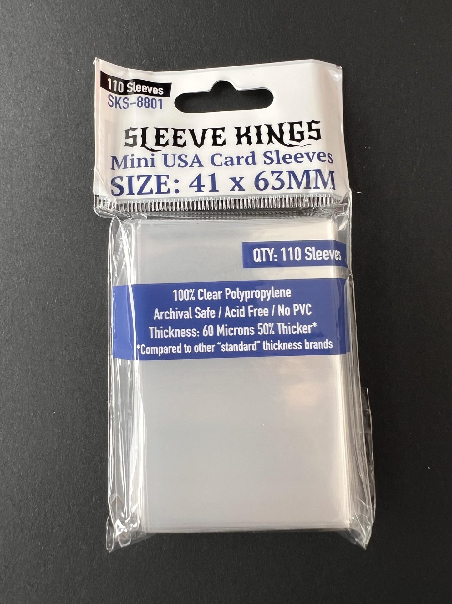 Sleeve Kings Mini USA Card Sleeves 41x63 mm – 1,100 Sleeves (10x110 Pack)