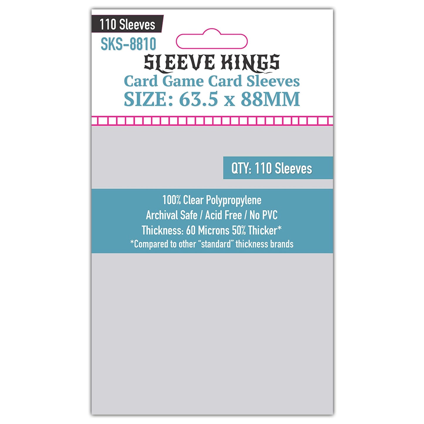 Sleeve Kings 63.5x88mm Clear Sleeves – 110ct Pack | Premium PP Card Sleeves