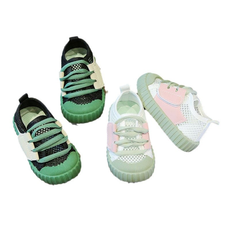 Children'S Slip Net Canvas Shoes