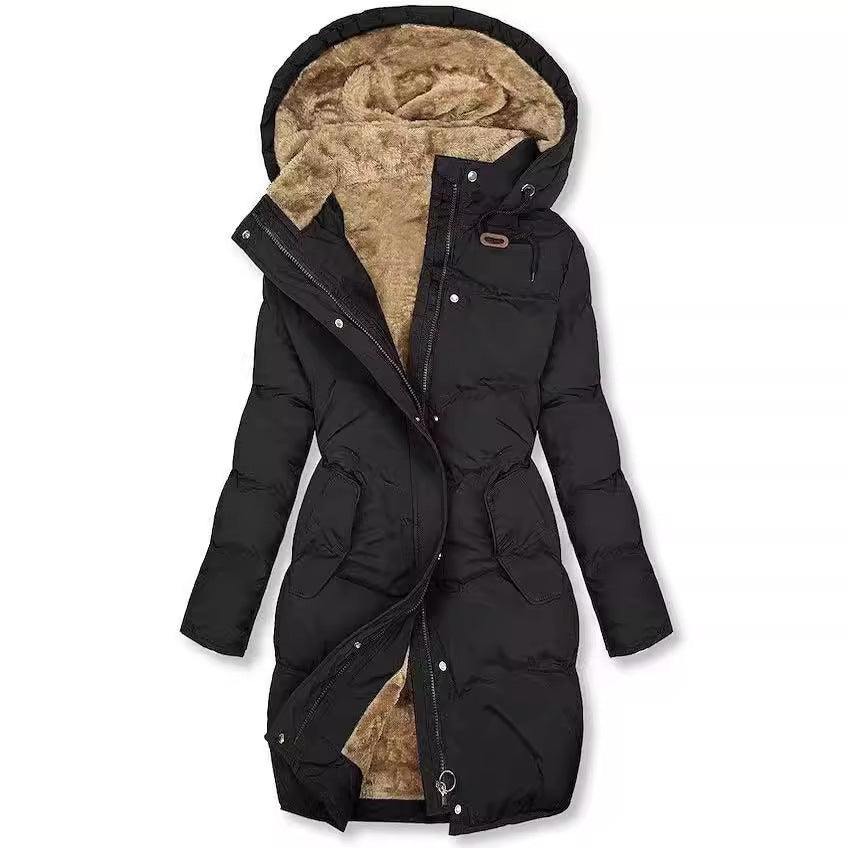 Pocket Coat With Fluffy Collar