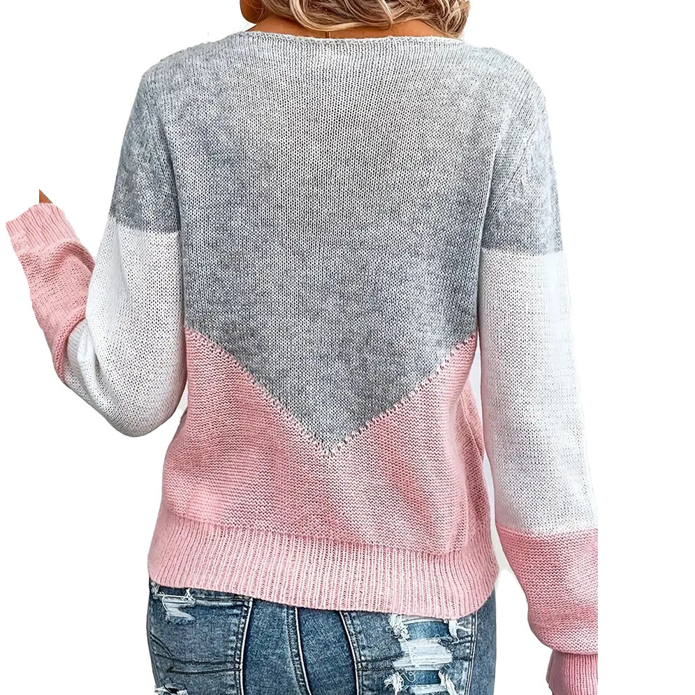 Contrast Crewneck Sweater