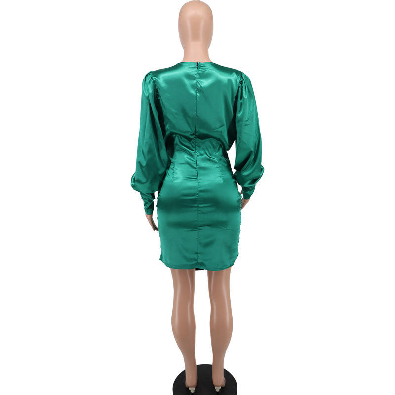 Spice Girl Solid Color Dress