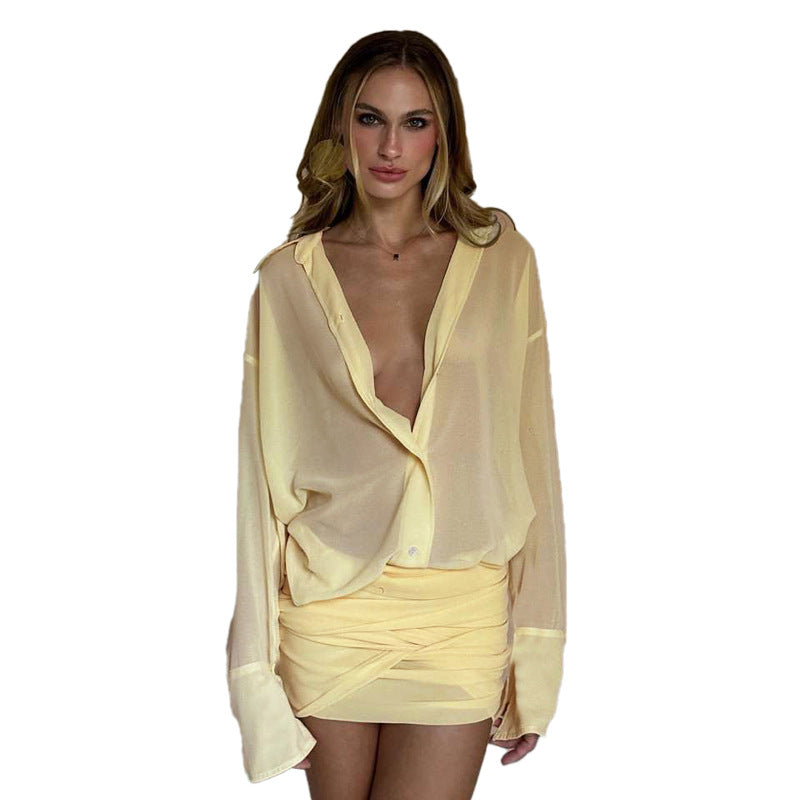 dress shirt skirt