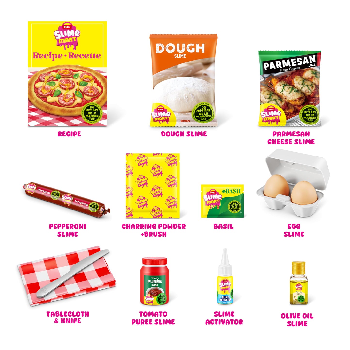 Slime Mart Small Basket by ZURU – Pizza-Themed DIY Slime Kit for Kids & Kidults