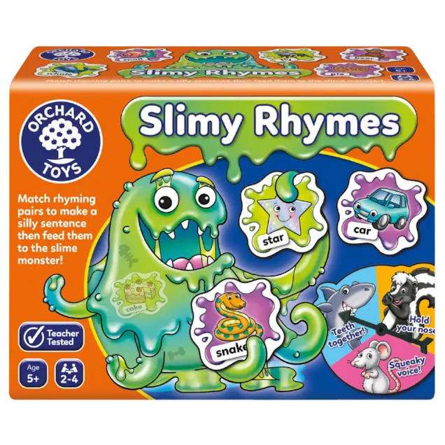 Slimy Rhymes Literacy Rhyming Game by Orchard Toys