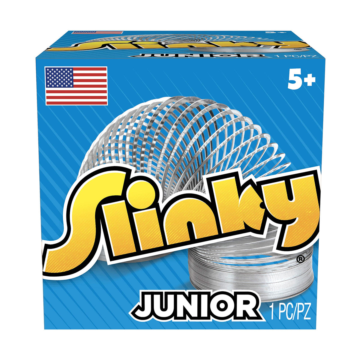 Slinky Jr. Just Play Original Walking Spring Toy – 5-Pack Metal Slinkys (Ages 5+)