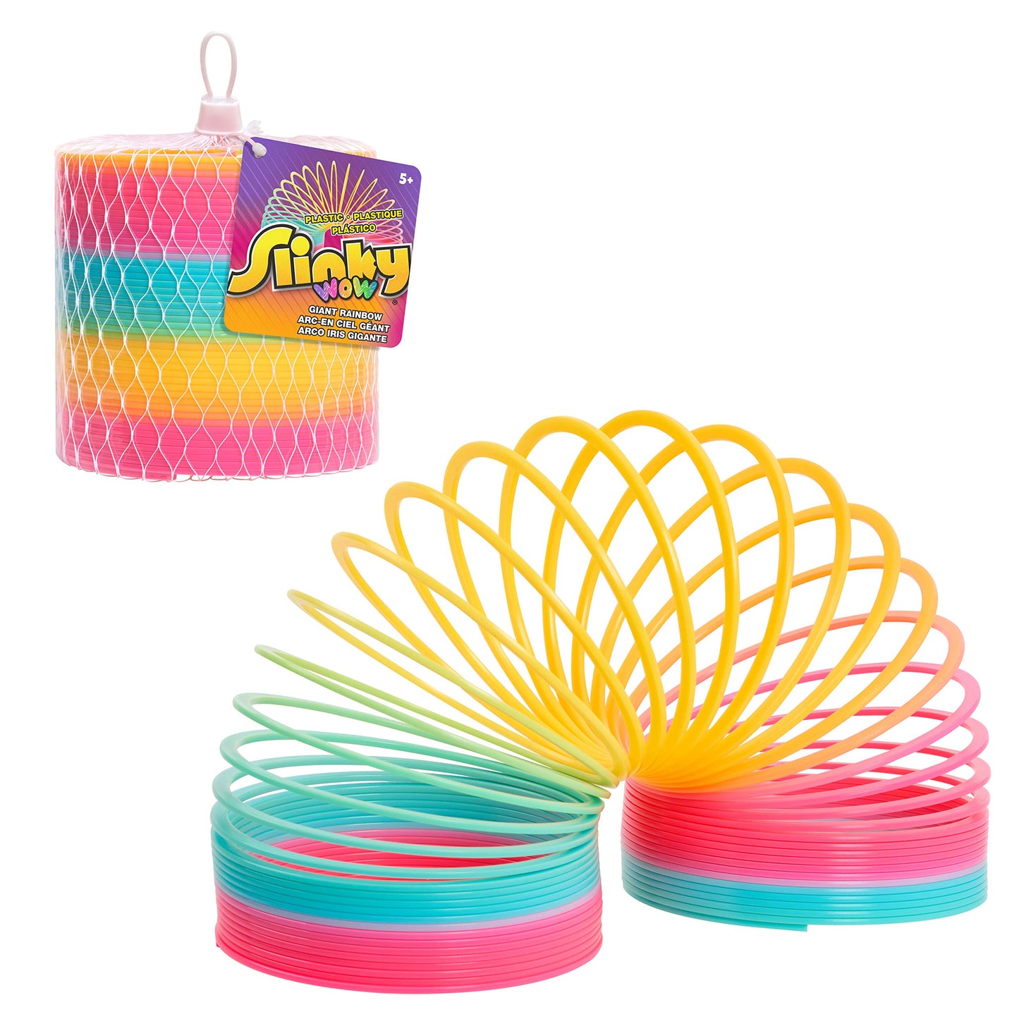 Slinky the Original Walking Spring Toy — Giant Rainbow 5-Inch Slinky by Just Play