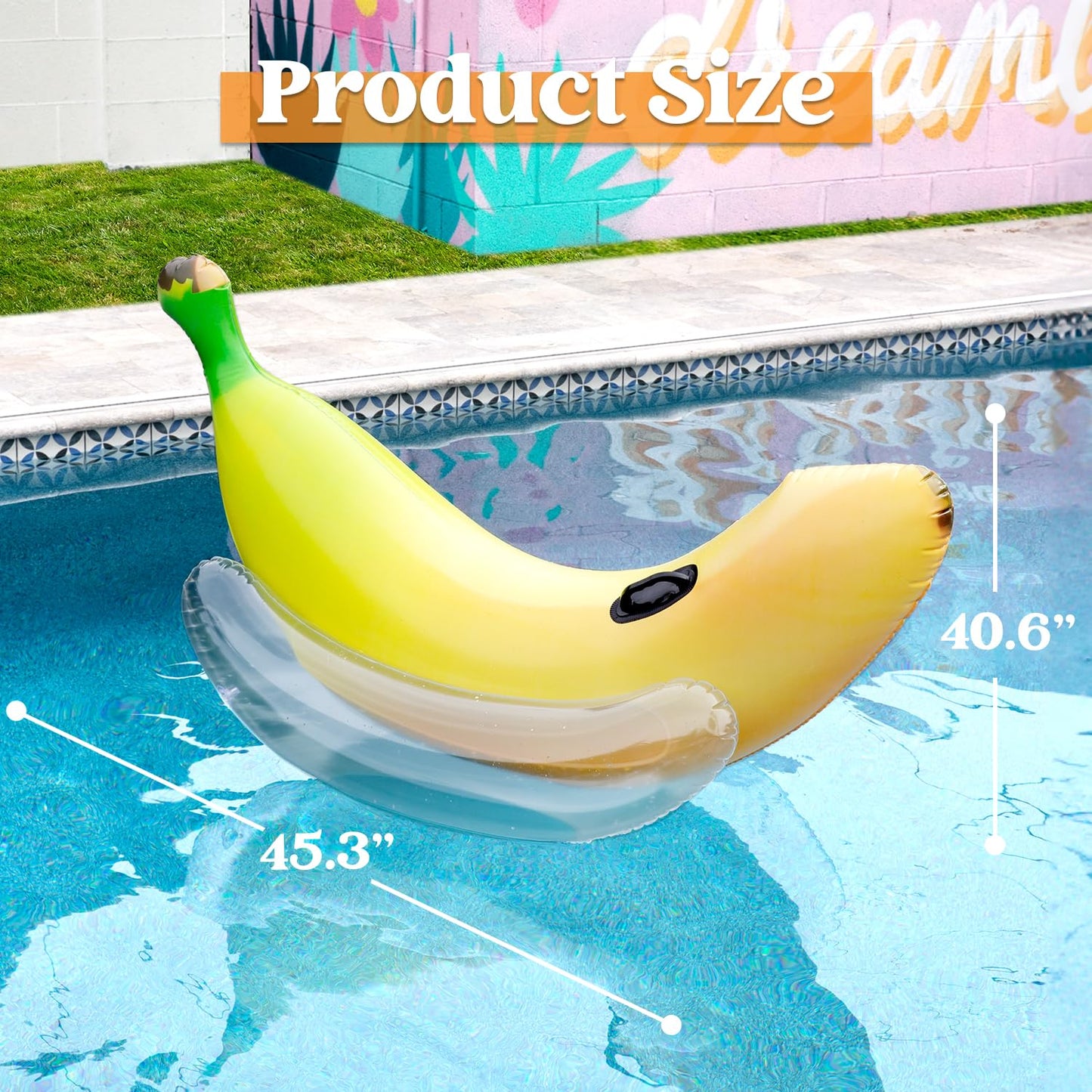 Sloosh Inflatable Banana Pool Float – Ride-on Banana for Pool Parties