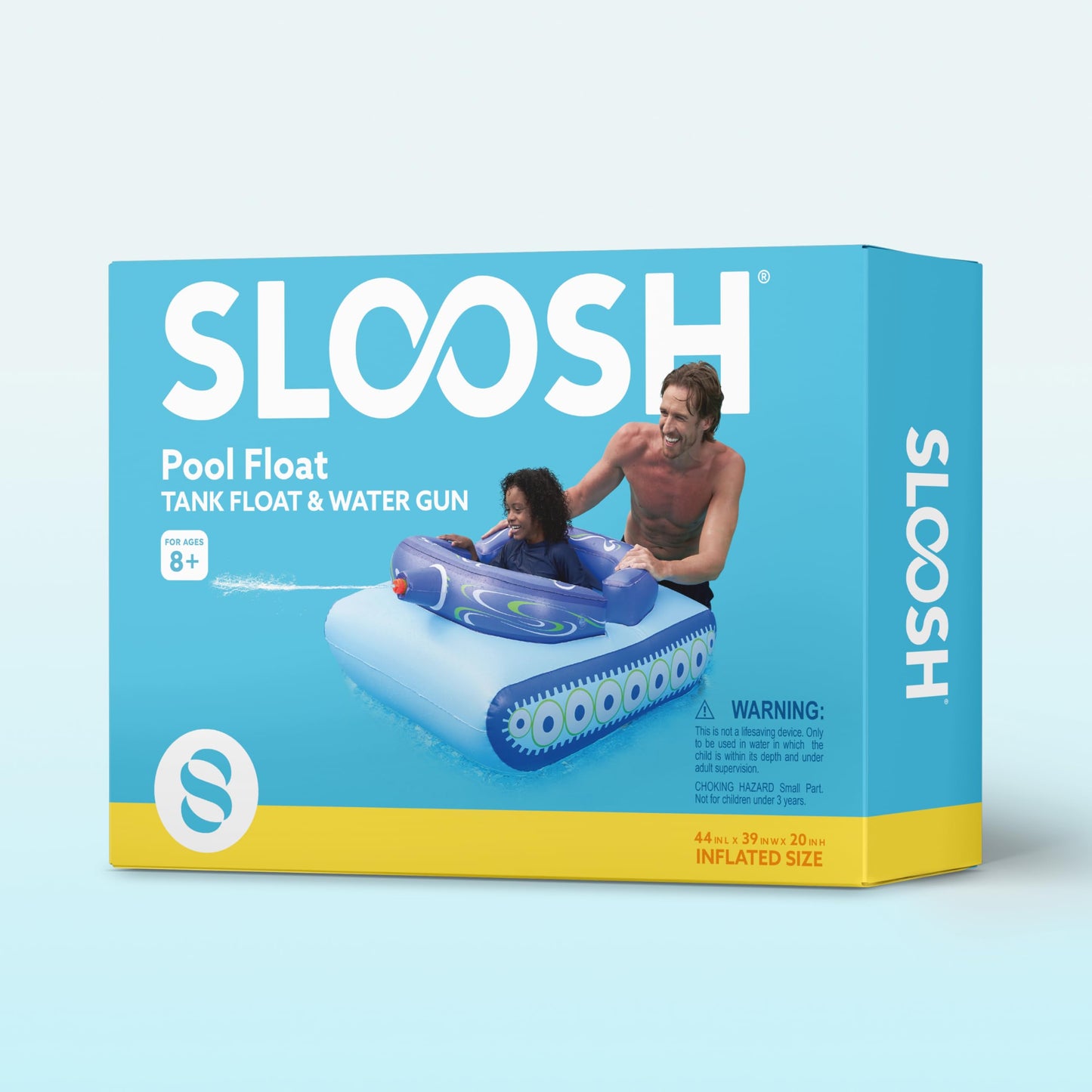 Sloosh Inflatable Tank Pool Float for Kids – Water Gun Battle Toy