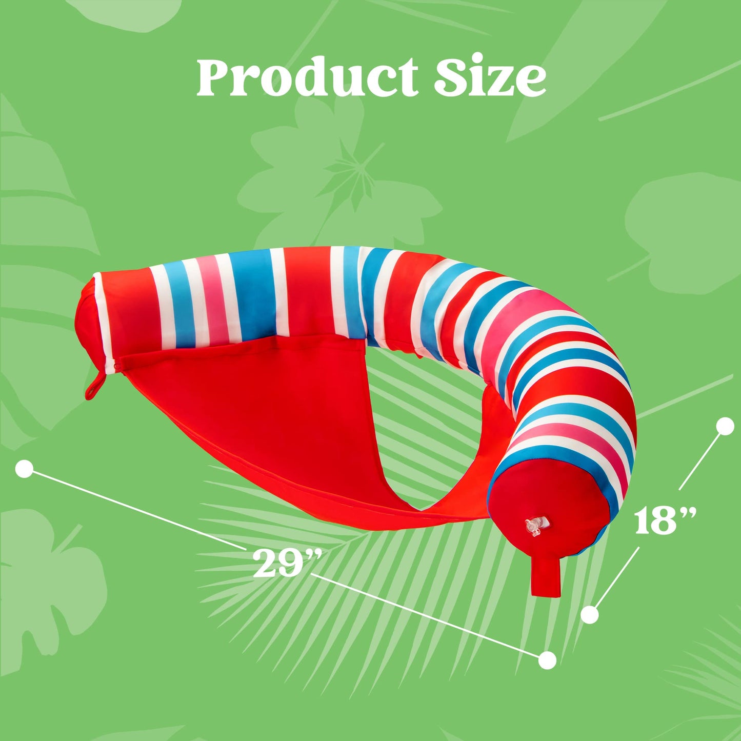 Sloosh Inflatable Pool Noodle Chair 3-Pack Stripe – Pool Floats for Summer Fun