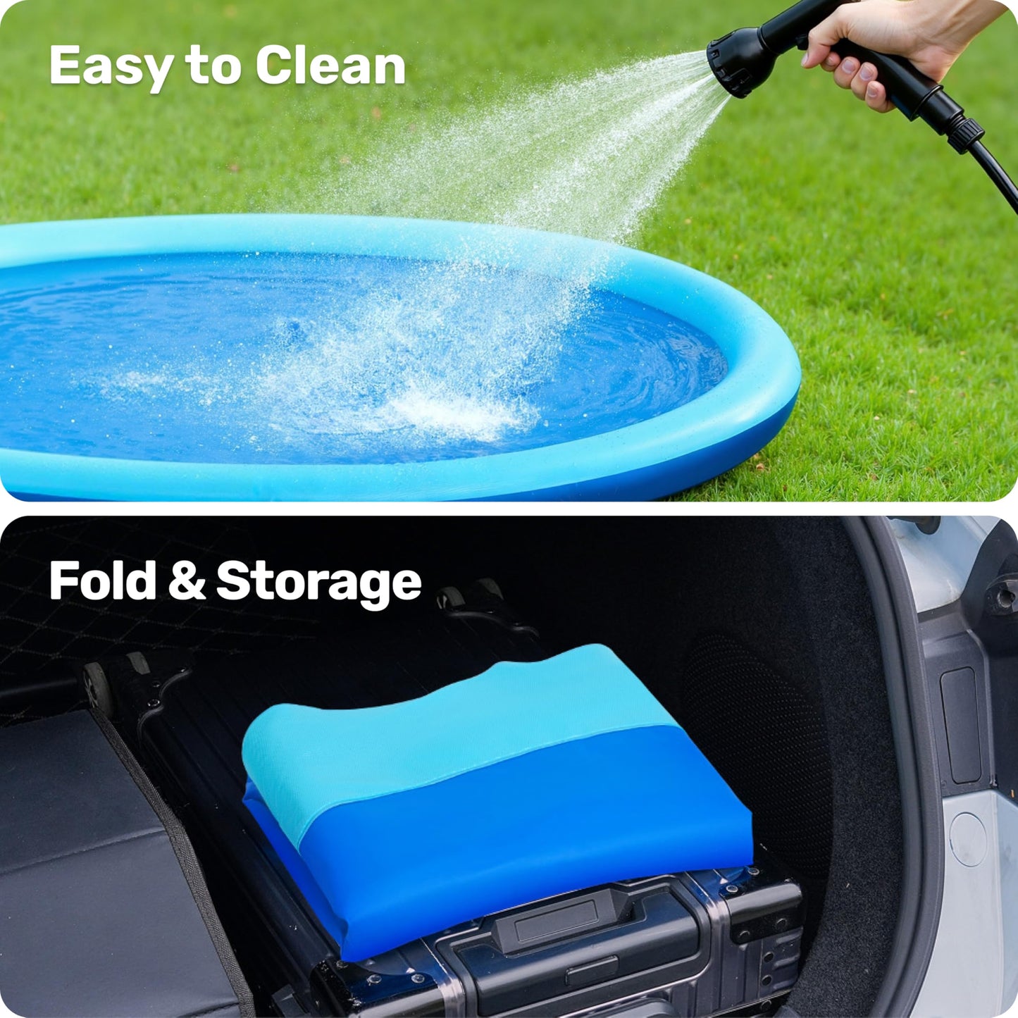 Sloosh 72-inch Non-Slip Splash Pad Sprinkler - Outdoor Water Play Mat for Kids, Pets & Parties