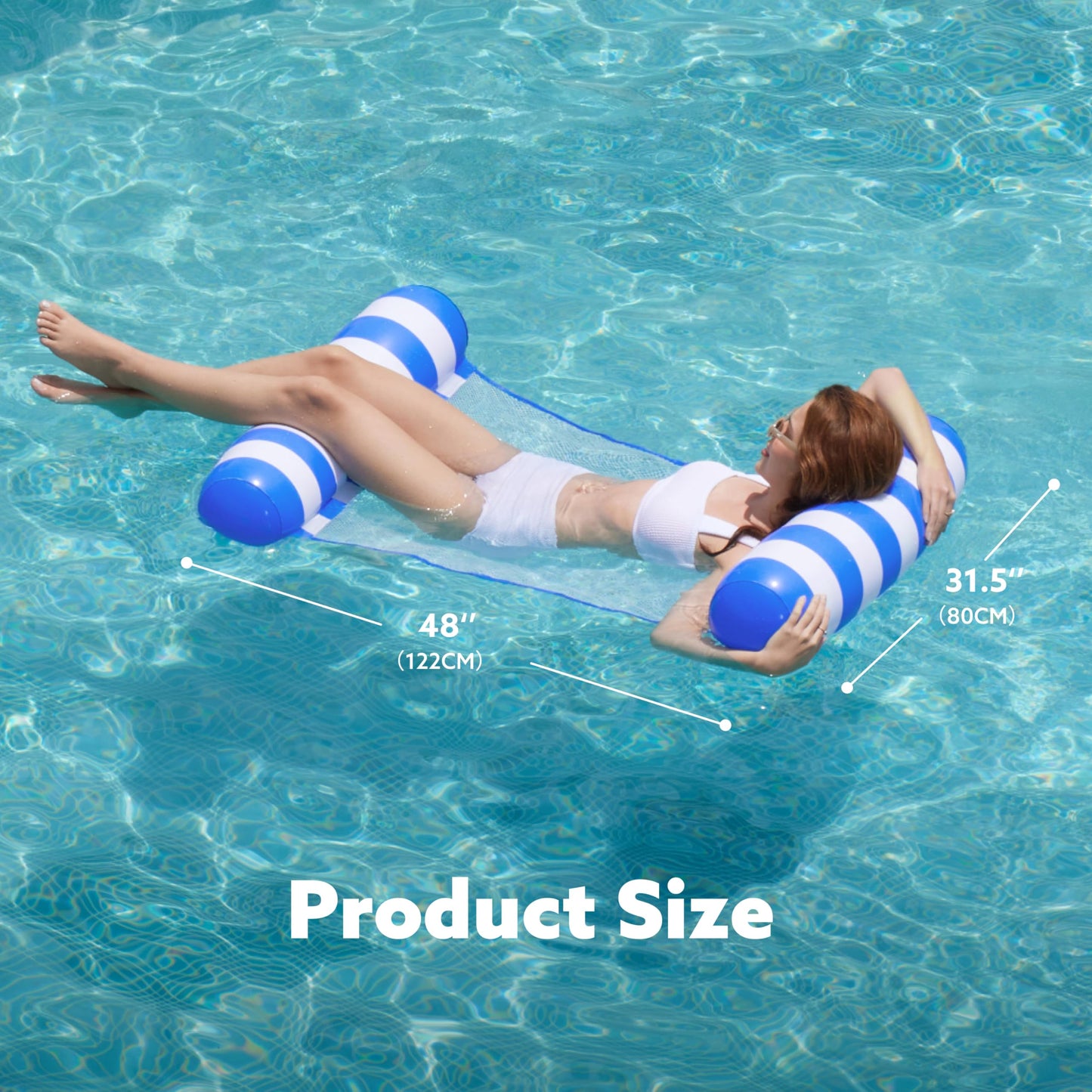 Sloosh2 4-in-1 Pool Float Hammock – Lounge Chair & Drifter (Blue)