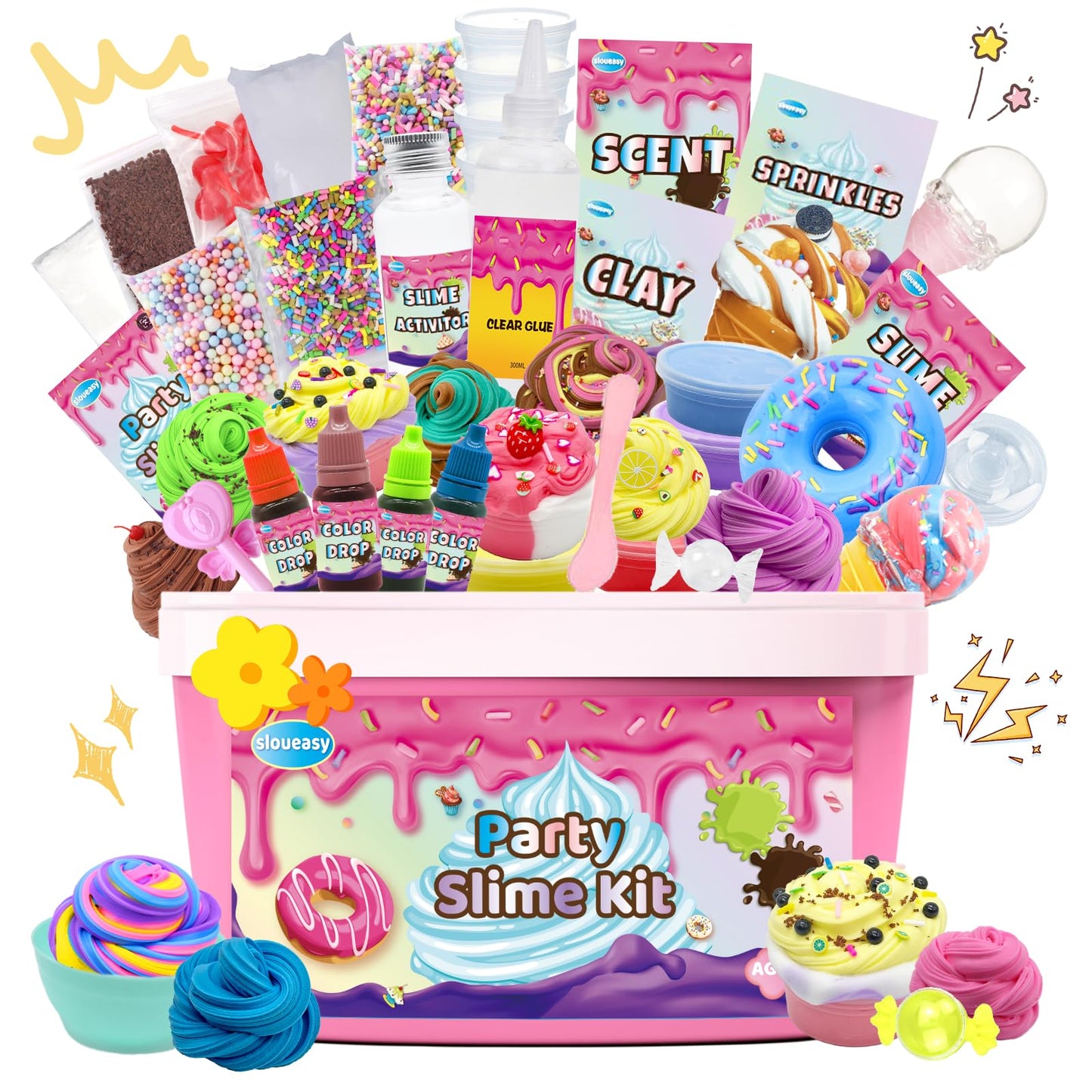 Sloueasy Mini Party Slime Kit – Butter & Foam Slime for Kids