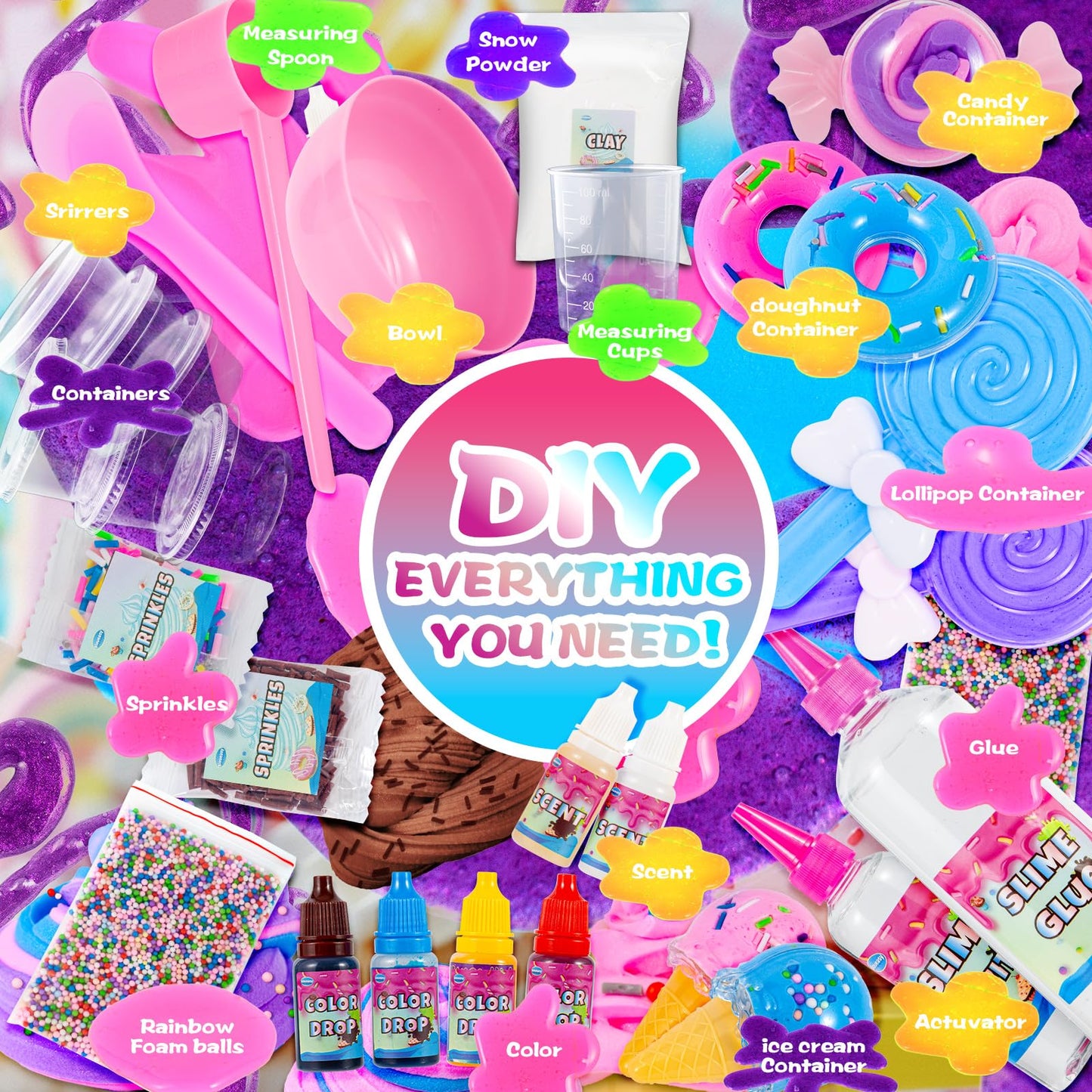 Sloueasy Mini Party Slime Kit – Butter & Foam Slime for Kids