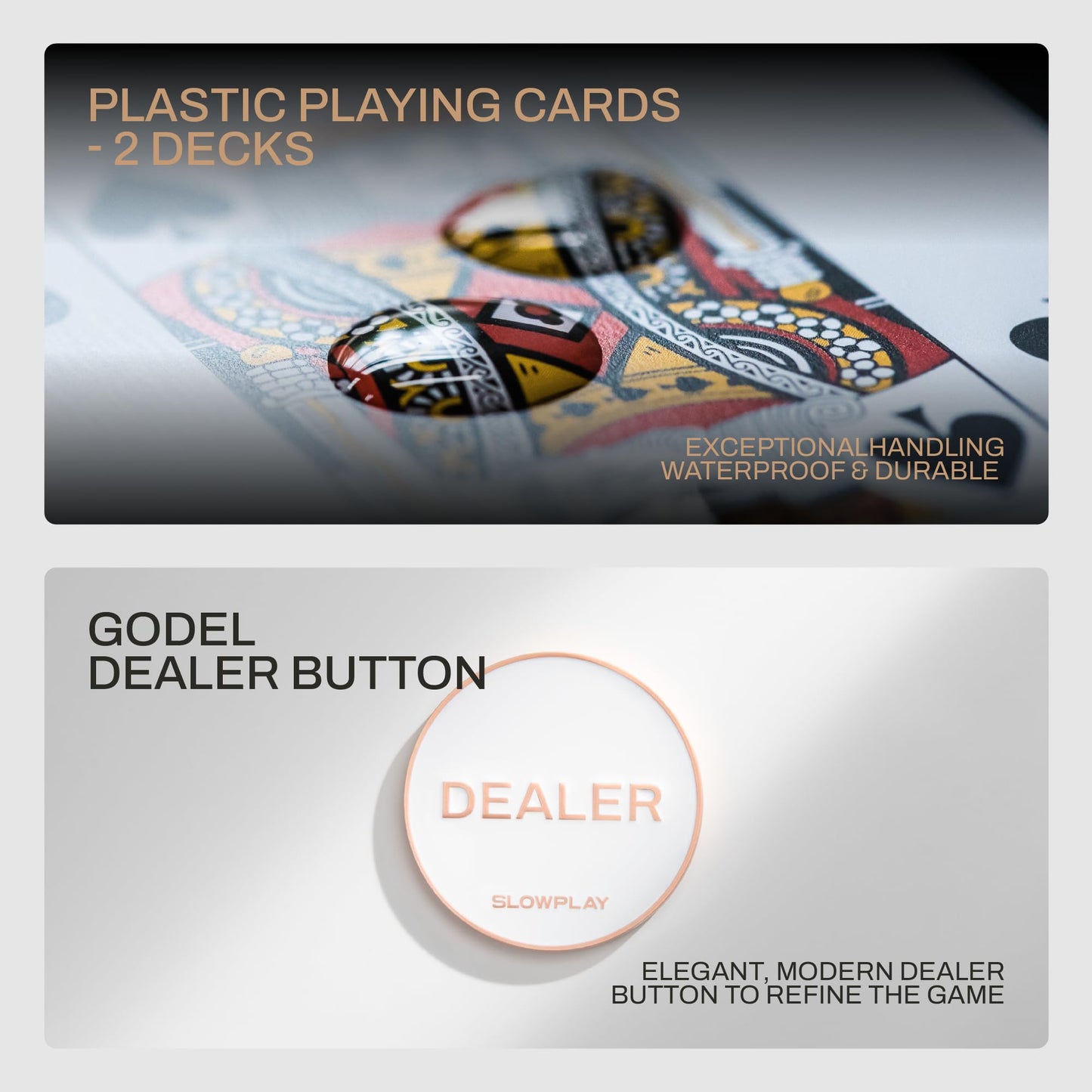 SLOWPLAY Godel 14g Clay Poker Chips Set — 500 PCS with Durable Polycarbonate Case