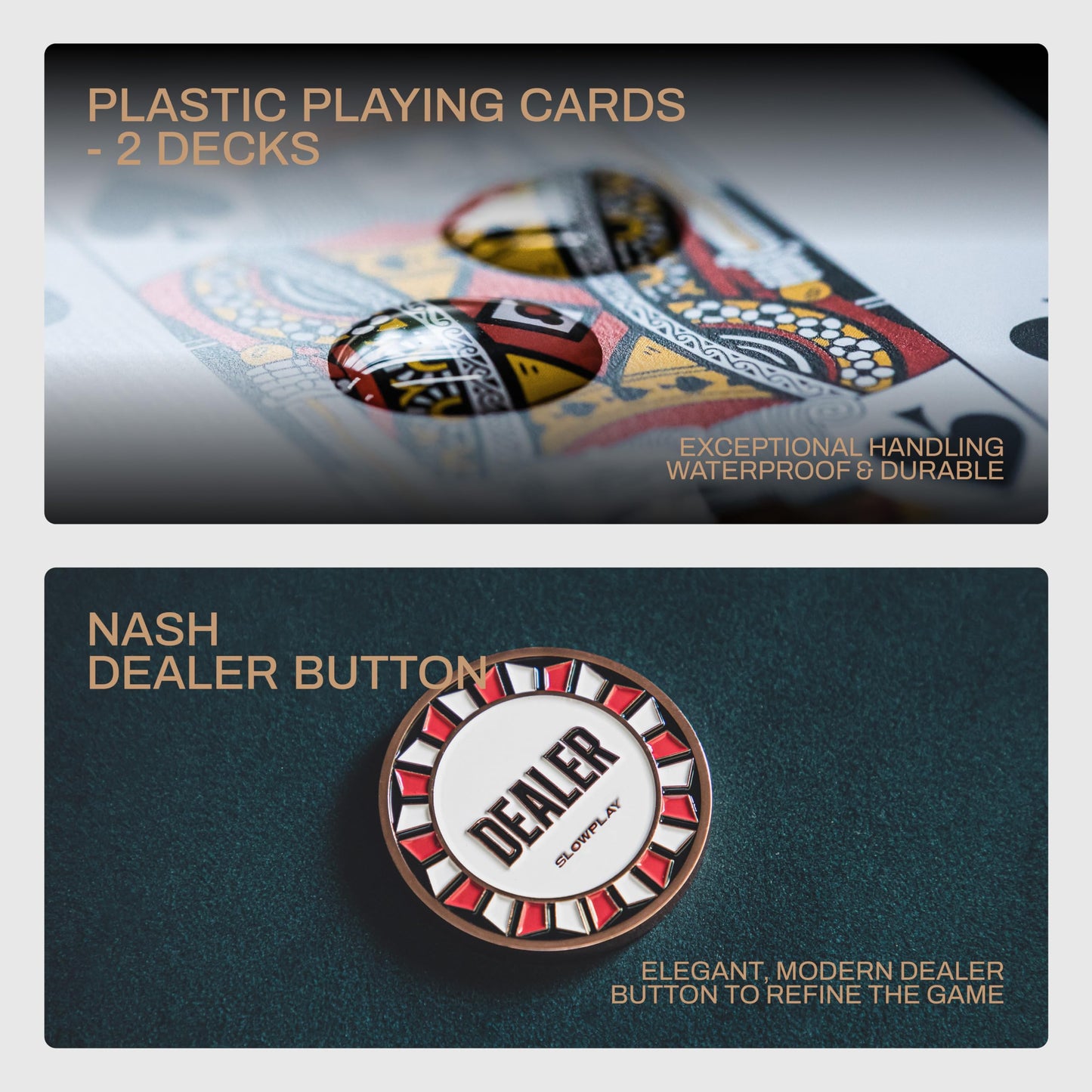 SLOWPLAY Nash 14g Clay Poker Chip Set Black Gold Edition – 300 Chips for Texas Hold’em, Premium German Case