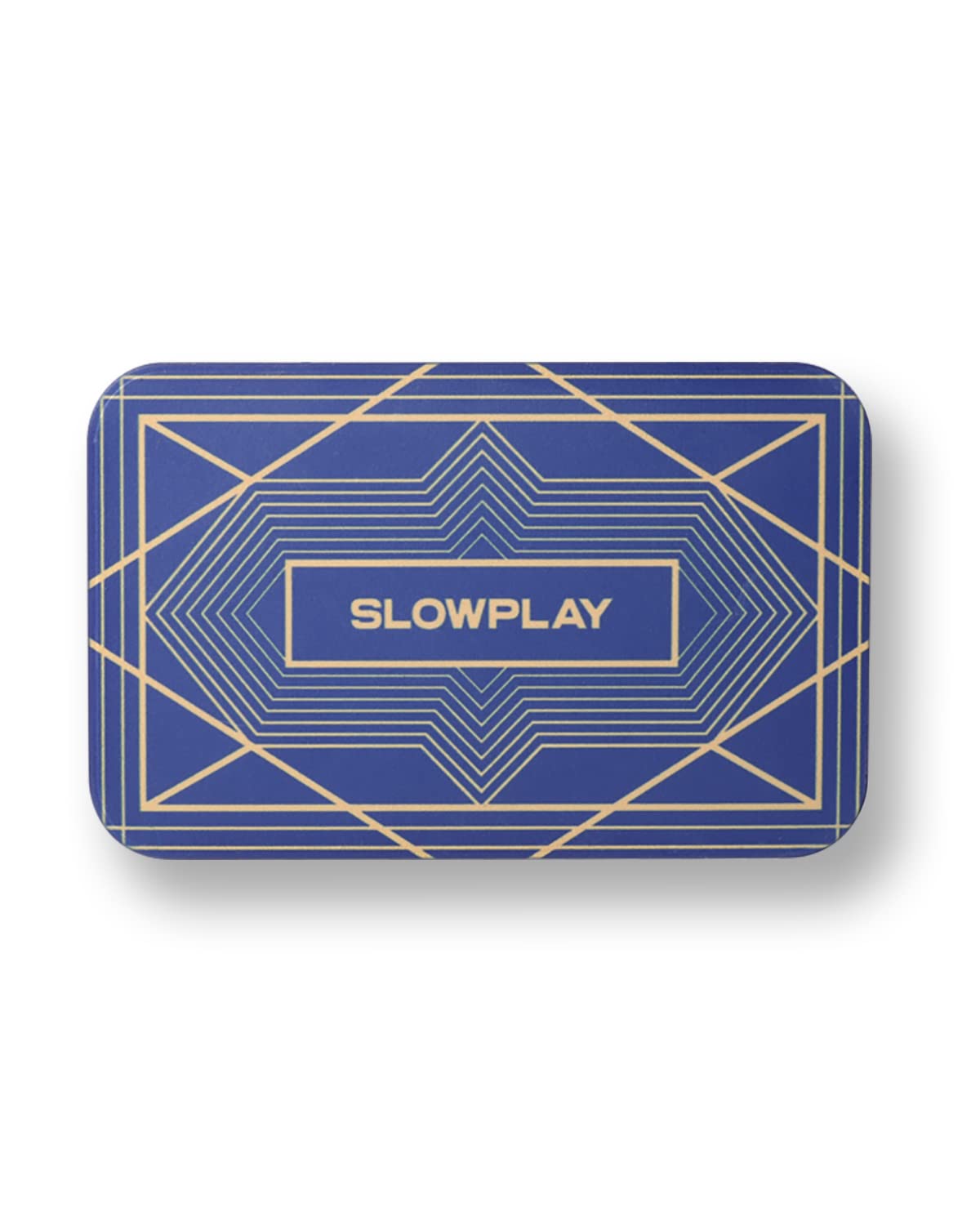 SLOWPLAY Rectangular Poker Chips Plaques – 10-Pack, 34g Ceramic Composite, European Style, Denomination-Free – Blue