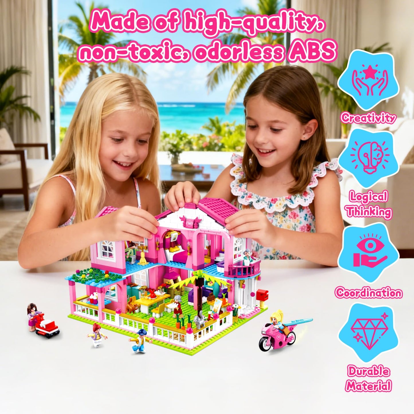 Sluban Garden Villa Friends Building Set – STEM Toy for Kids 6+
