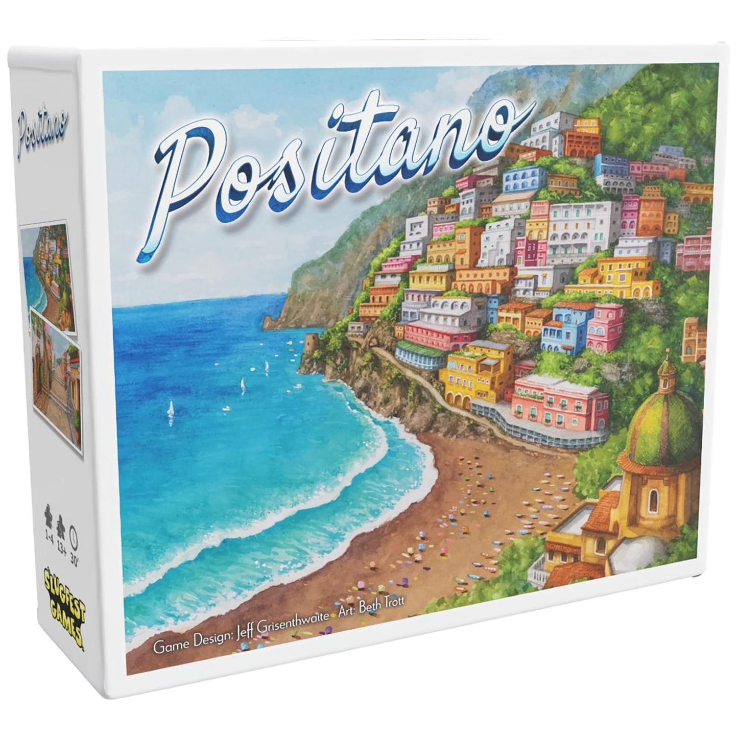 SlugFest Positano – Strategy Board Game with 3D Cliffside, Simultaneous Bidding, 1–4 Players
