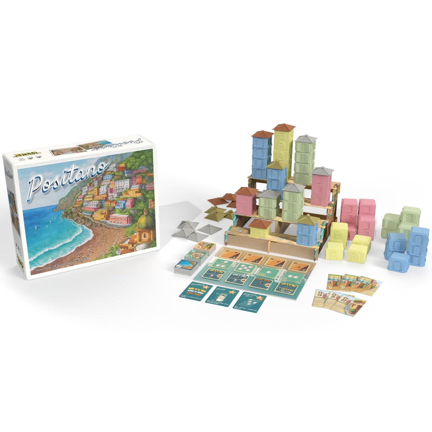 SlugFest Positano – Strategy Board Game with 3D Cliffside, Simultaneous Bidding, 1–4 Players