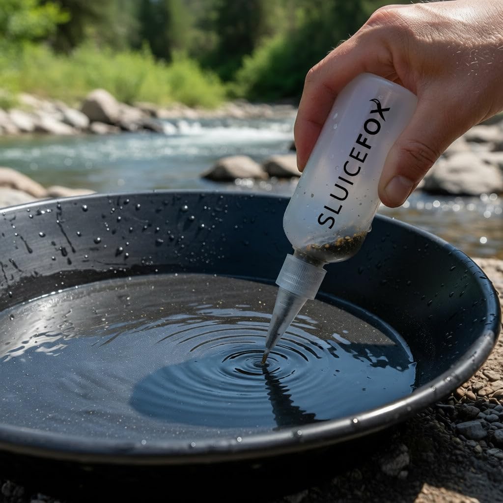 Sluice Fox Compact Gold Prospecting Kit | 12" Pocket Sluice Box with Miner’s Moss & Gold Trap Mat