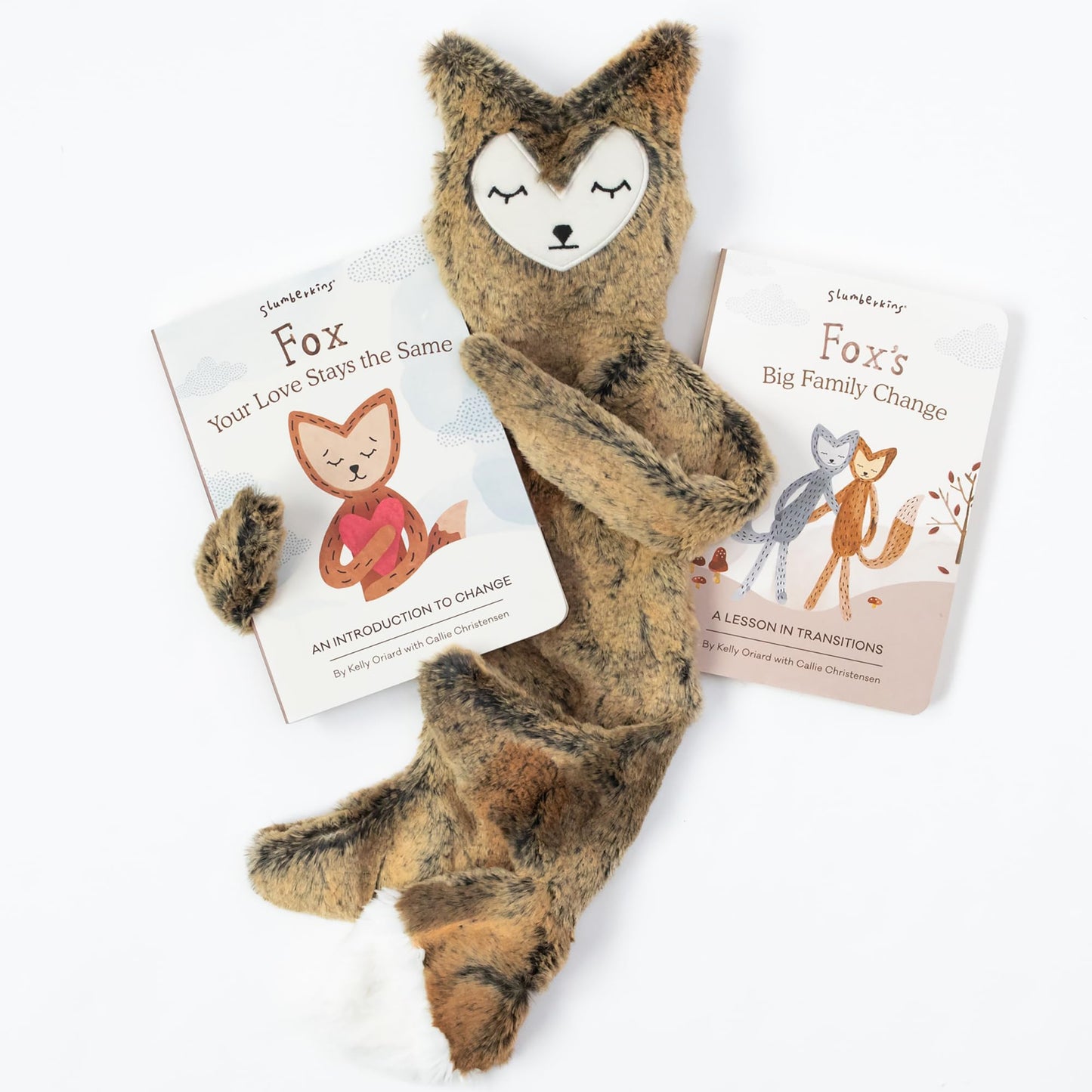 Slumberkins Fox Snuggler & 2 Board Books Bundle | Social-Emotional Development Gift Set