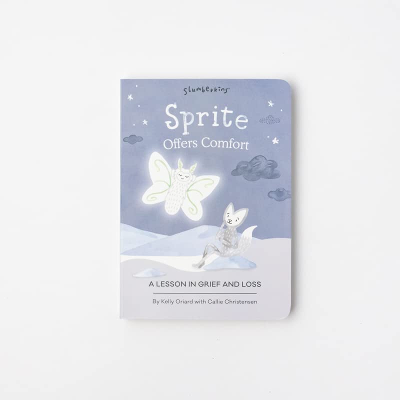 Slumberkins Sprite Kin 14\" Plush Bundle + 2 Board Books | Grief, Acceptance & Resilience for Ages 0+