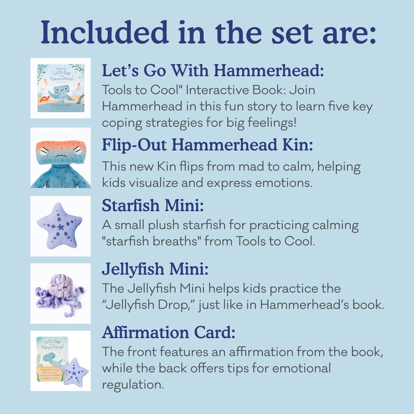 Slumberkins Flip Out Hammerhead: Emotional Regulation Set | Tools to Cool