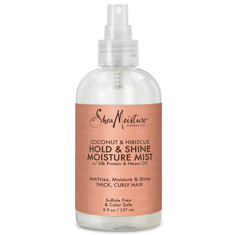 Shea Moisture Coconut & Hibiscus Hold & Shine Moisture Mist 8 oz / 237 ml - For Thick, Curly Hair