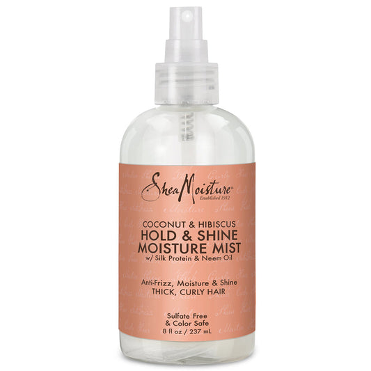 Shea Moisture Coconut & Hibiscus Hold & Shine Moisture Mist 8 oz / 237 ml - For Thick, Curly Hair
