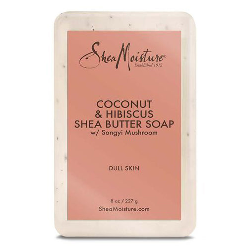 Shea Moisture Coconut & Hibiscus Shea Butter Bar Soap 8 oz / 237 ml - For Dry Skin & Brighter Complexion