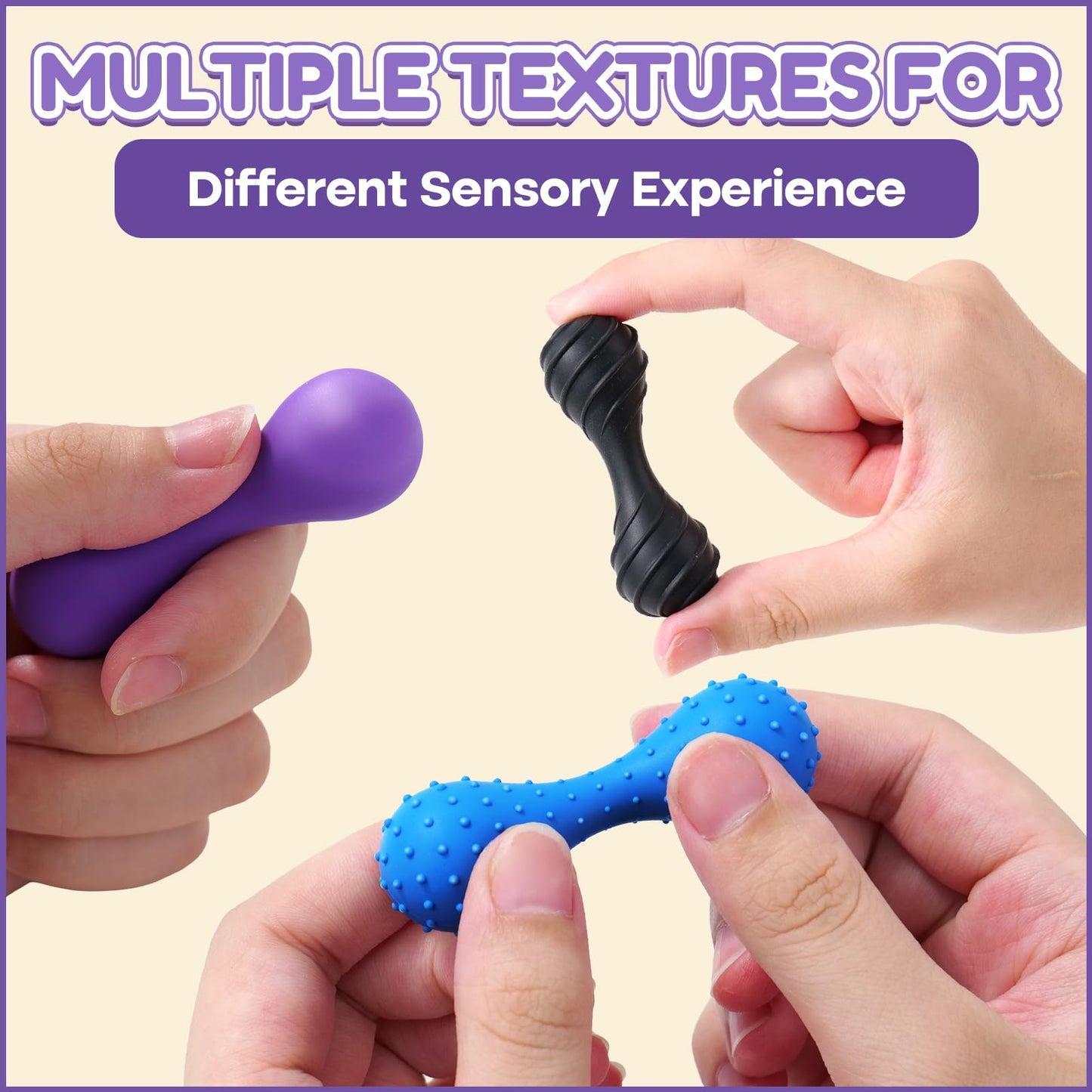 Small Fish 6-Pack Sensory Stone Fidget Toys for Focus & Calm