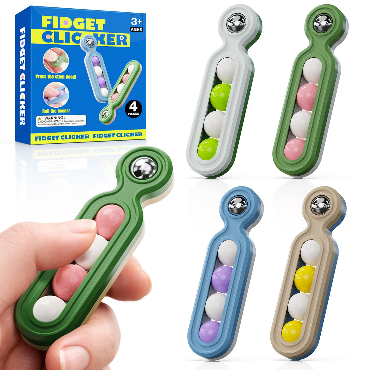 Small Fish 4 Pack Fidget Toys for Anxiety Relief – Sensory Desk Fidgets for Adults