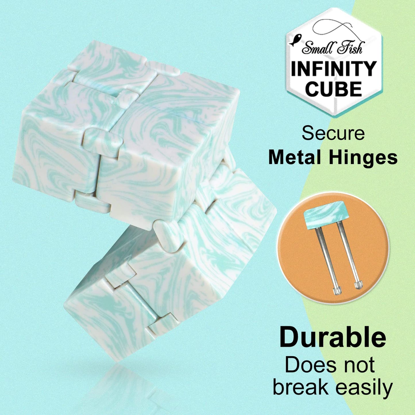 SMALL FISH Infinity Cube Sensory Fidget Toy – Portable One-Handed Stress Relief & Focus Tool