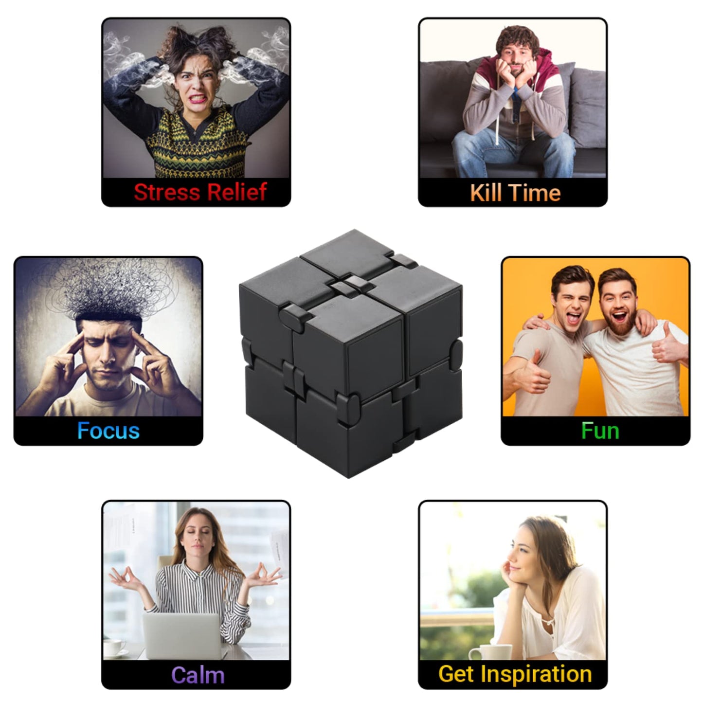 Small Fish Infinity Cube — Sensory Fidget Toy for Stress Relief and Focus
