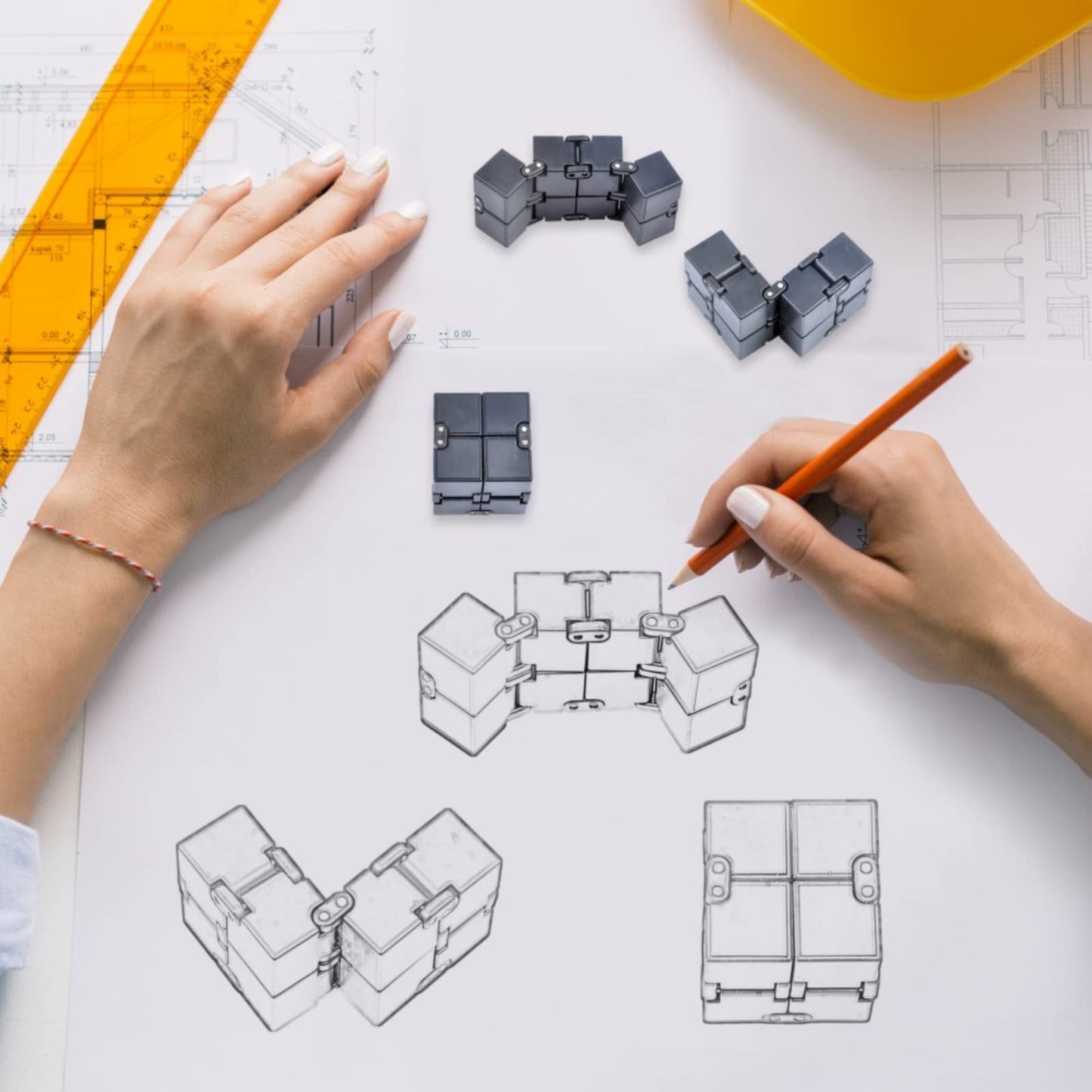 Small Fish Infinity Cube — Sensory Fidget Toy for Stress Relief and Focus