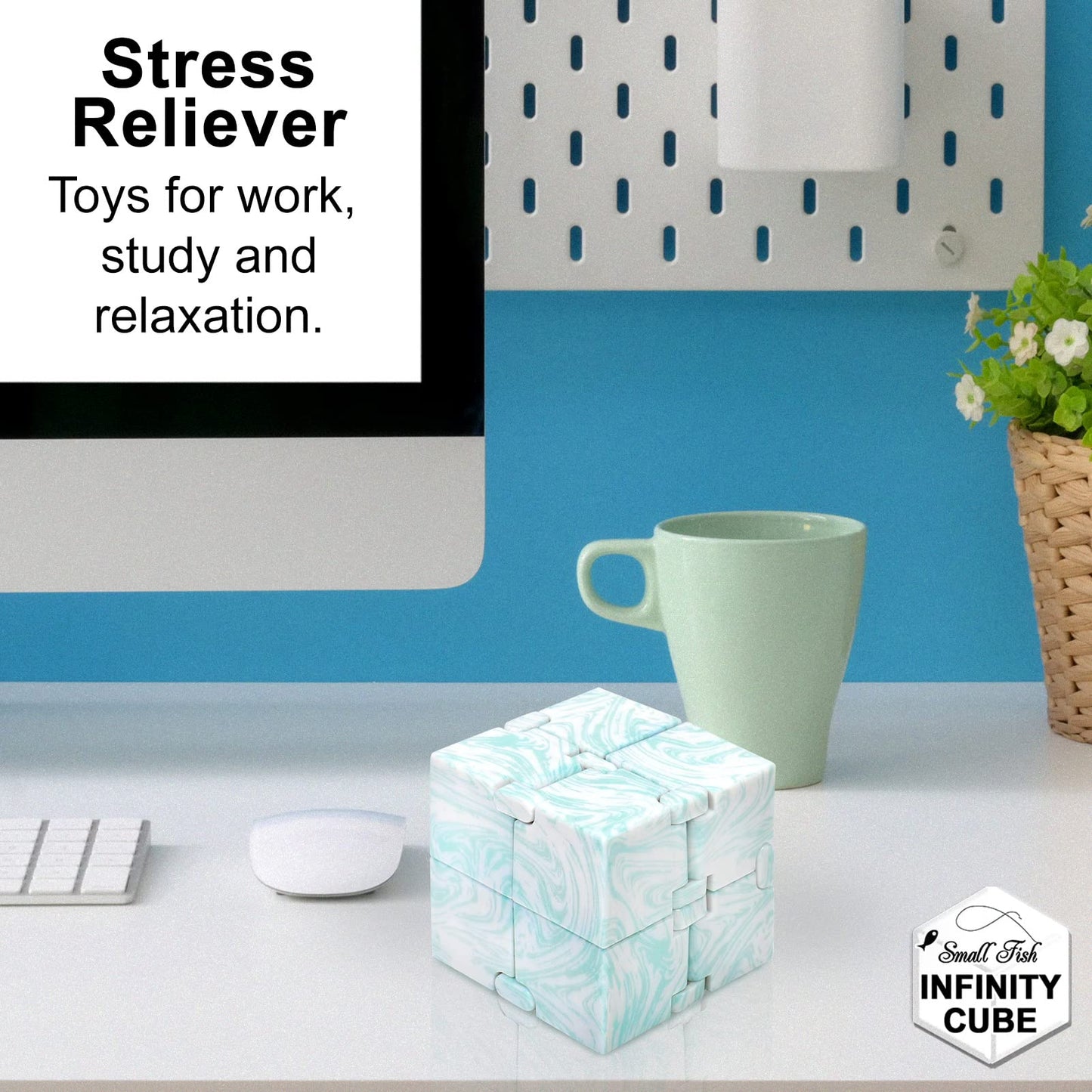 SMALL FISH Infinity Cube Sensory Fidget Toy – Portable One-Handed Stress Relief & Focus Tool