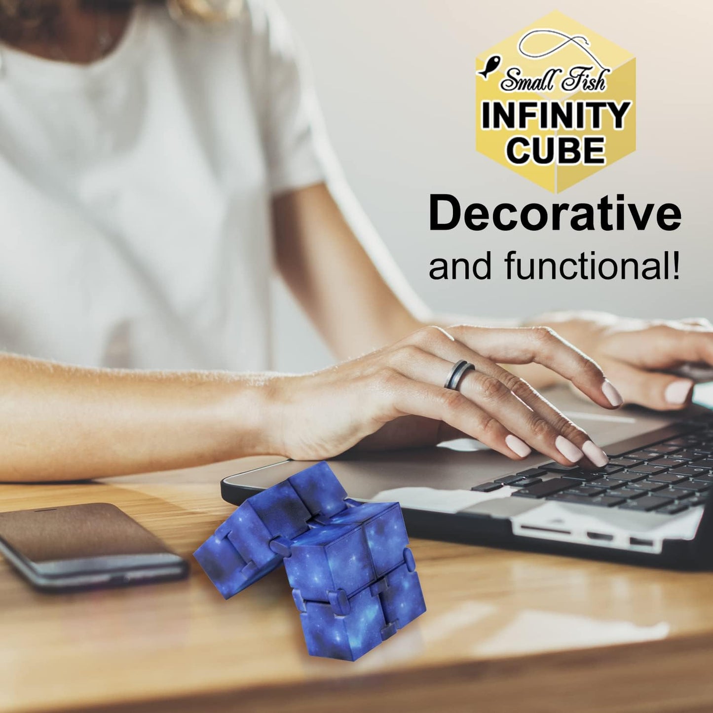 Small Fish Infinity Cube Galaxy — Fidget Toy for Stress Relief and Focus