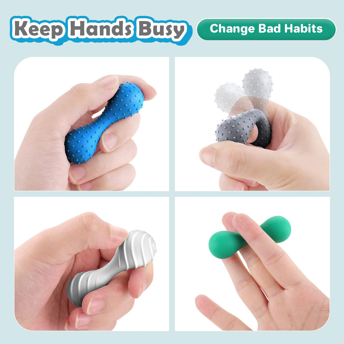 Small Fish 6-Pack Sensory Stone Fidget Toys for Focus & Calm