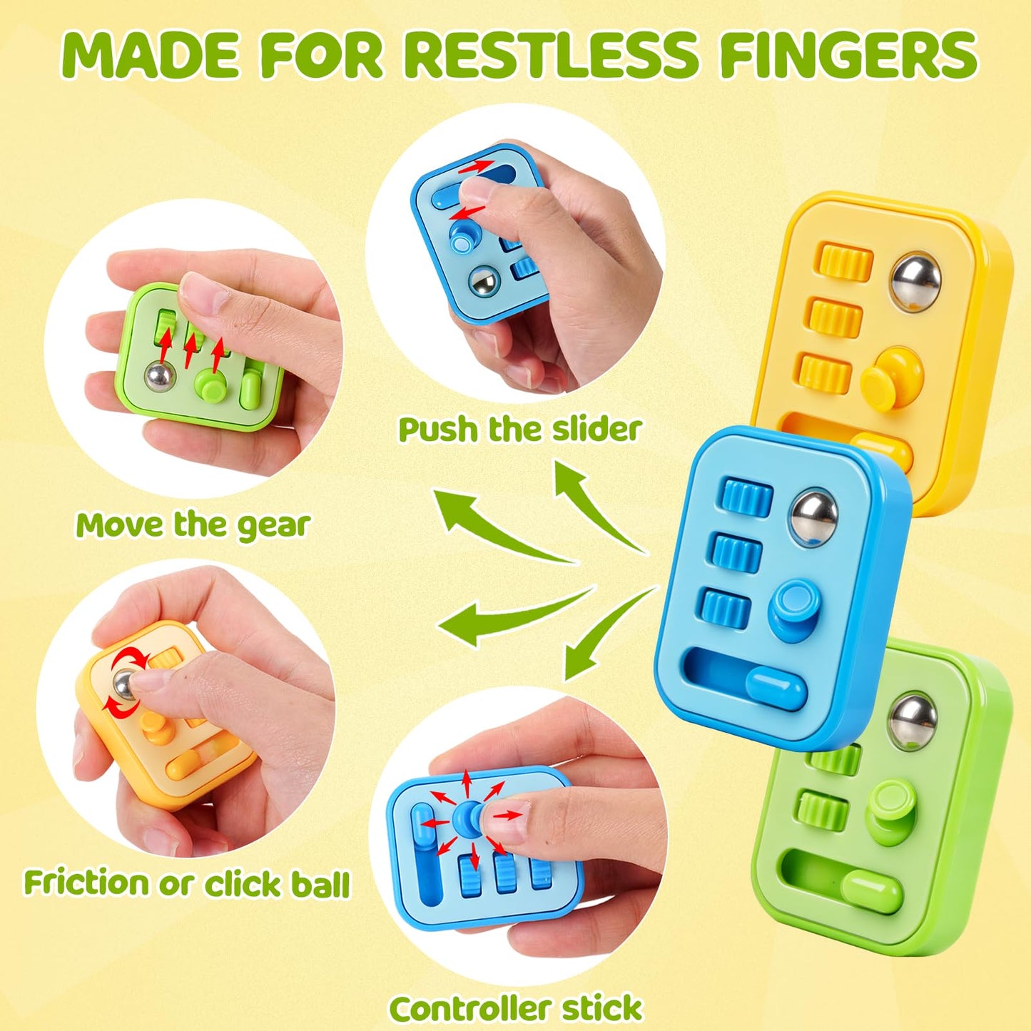 Small Fish Fidget Sensory Toys – 3 Pack for Kids & Adults