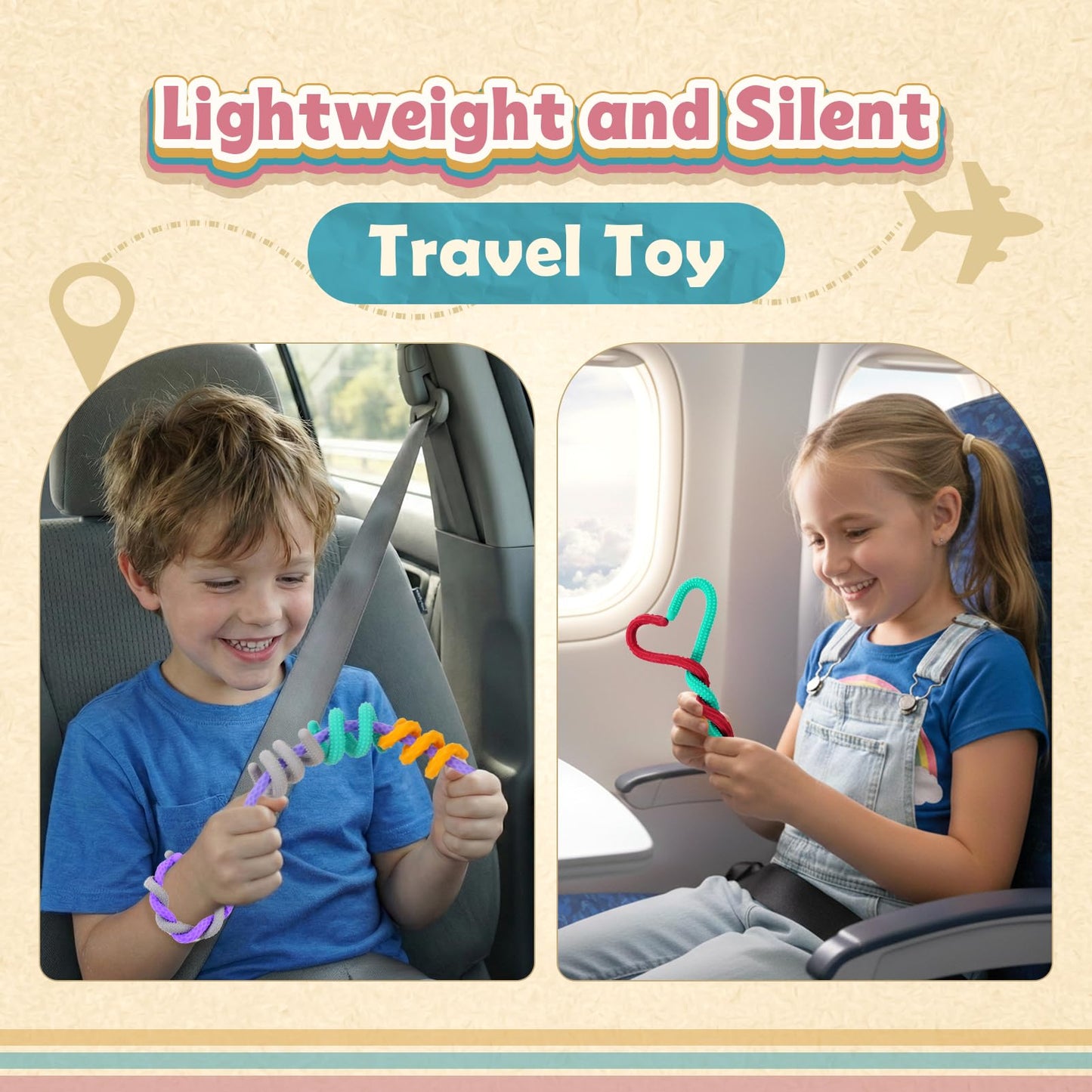 Small Fish Sensory Fidget Toys: Textured Silicone Sticks 6-Pack