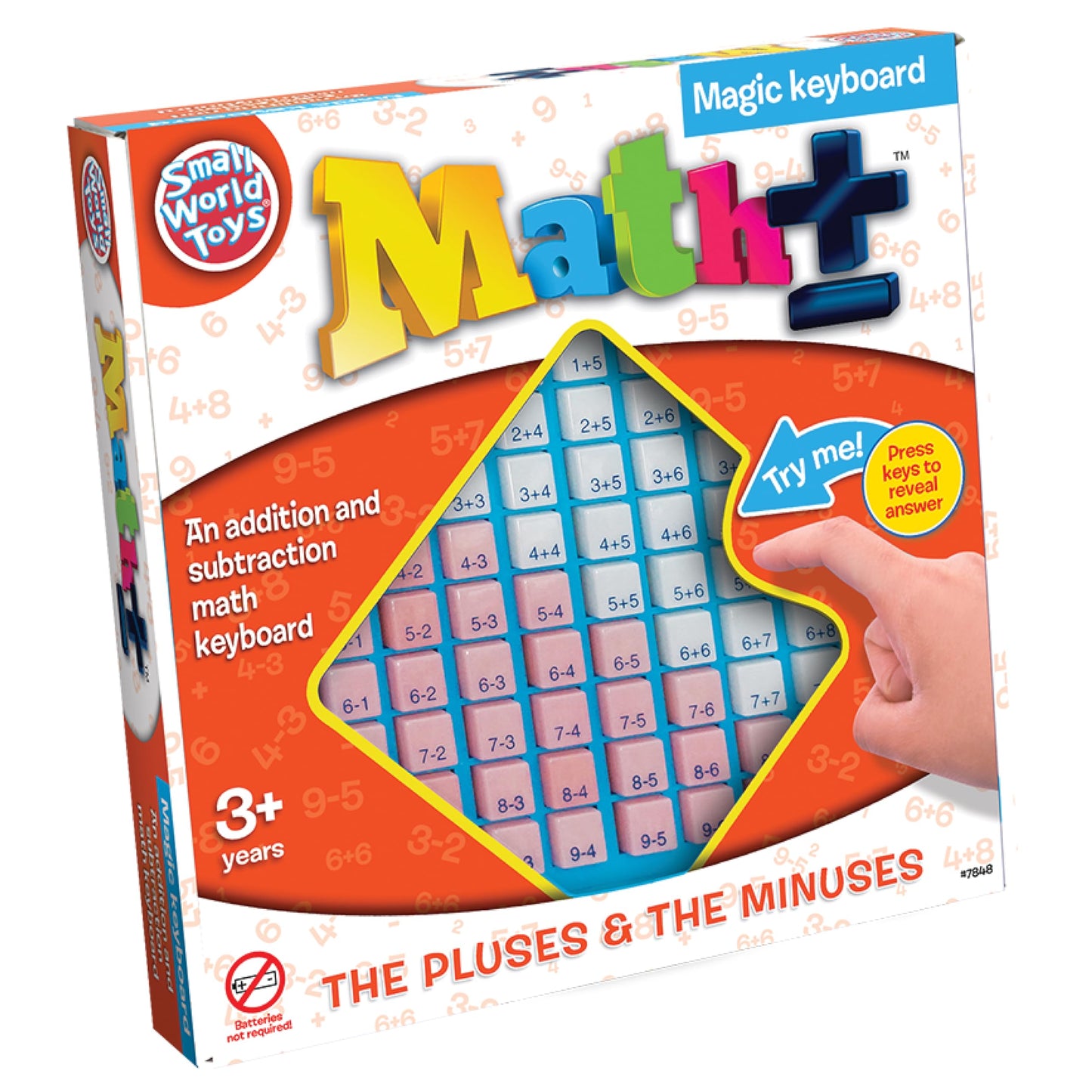 Small World Toys Math Keyboard: Addition & Subtraction for Ages 3+