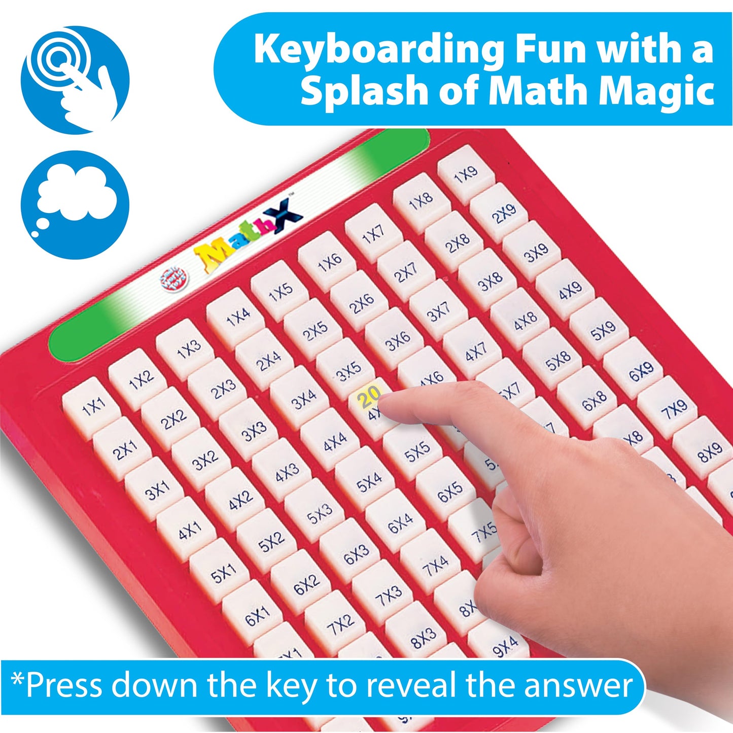 Small World Toys Multiplication Board Game – 81-Button Math Keyboard (Ages 3+)