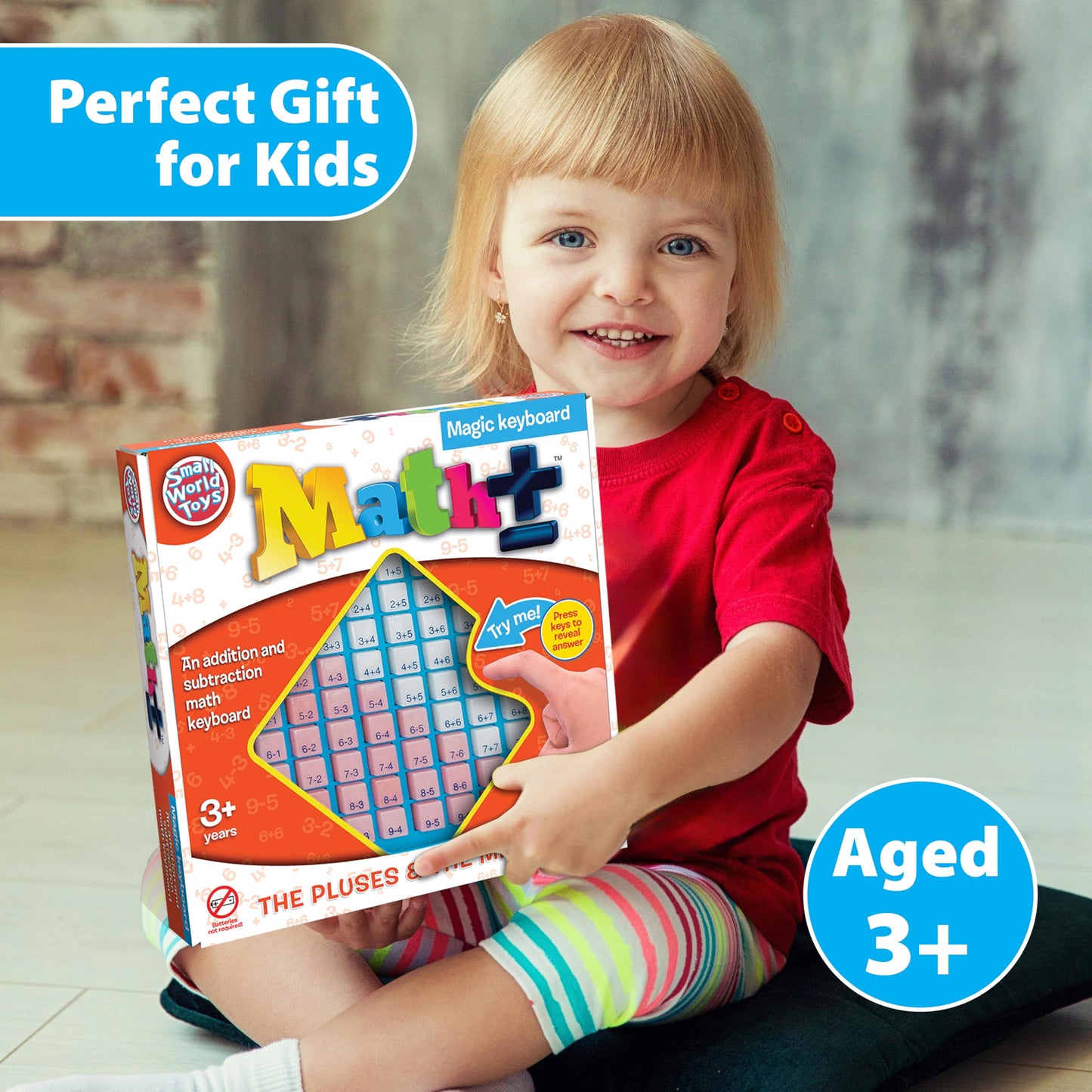 Small World Toys Math Keyboard: Addition & Subtraction for Ages 3+