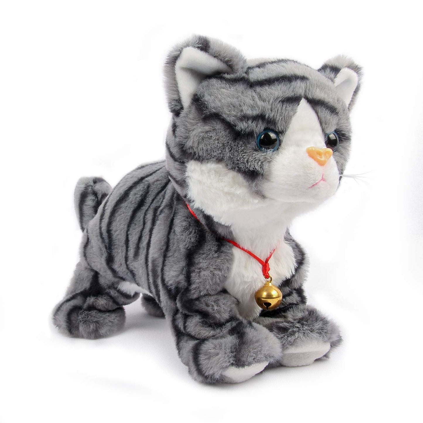 Smalody Interactive Plush Cat Toy – Sound-Control Robot Cat for Kids (Gray)