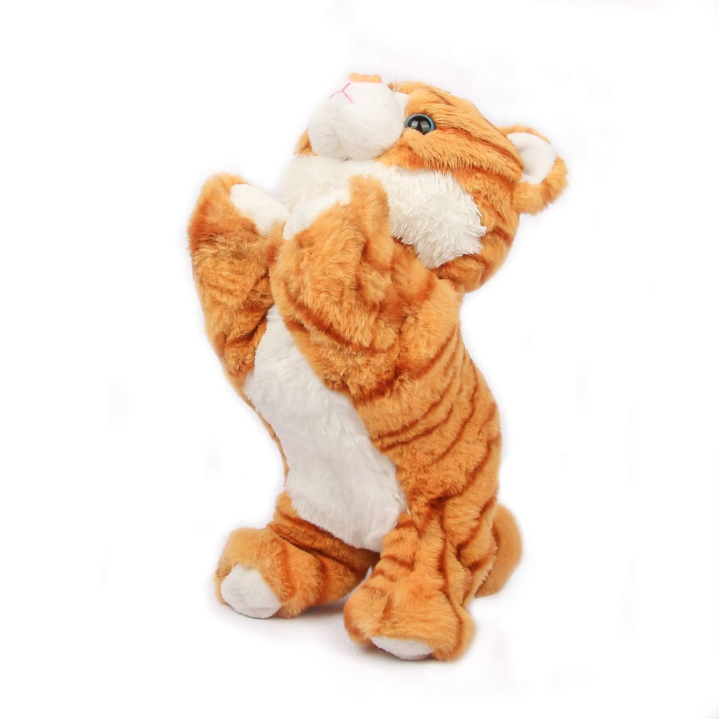 Smalody Interactive Plush Cat Toy | Sound-Control Robotic Pet for Children (Yellow)