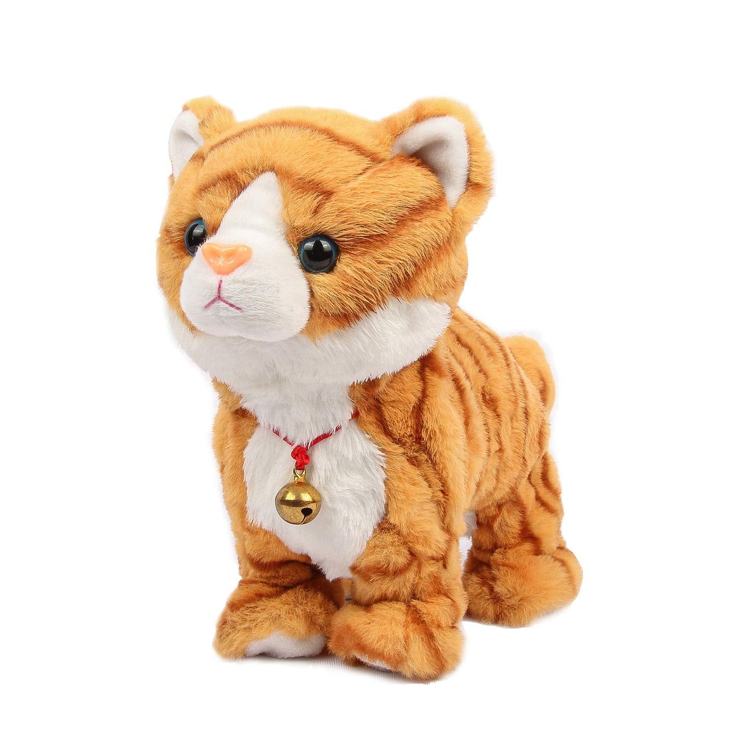 Smalody Interactive Plush Cat Toy | Sound-Control Robotic Pet for Children (Yellow)